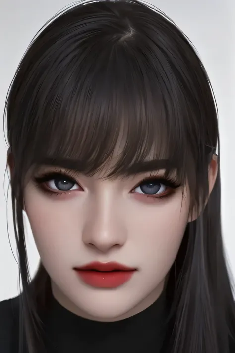 (Photorealistic : 1.6),beautiful face, Masterpiece, realistic portrait,high quality,cat eyelashes ,big eyes,double eyelid,(small mouth : 0.8)