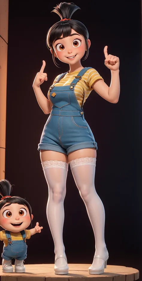 Full body shot, full shot,(best quality:1.4),(shiny skin), body focus, (cute face), (((best quality))), illustration, ((Beautiful Finger)), , Beautiful body, Beautiful character design, ,perfect lighting, Colorful, Bright_Front_face_Lighting, ultra high re...