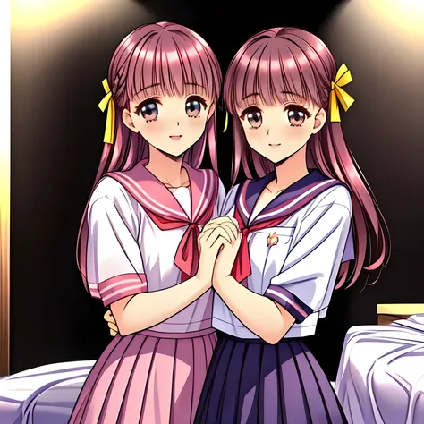 (highest quality, masterpiece:1.5), highest quality, High resolution, 1080p, 8K, (Too beautiful, elder Sakuragi mai, Girl's love-story comic heroine, ((Too much beloved)) noble grown beautiful beautiful lady with detailed is in a black mirror-room with bla...