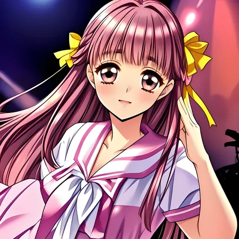 (highest quality, masterpiece:1.5), highest quality, High resolution, 1080p, 8K, (Too beautiful, elder Sakuragi mai, Girl's love-story comic heroine, ((Too much beloved)) noble grown beautiful beautiful lady with detailed is in a darkness, controlling my m...