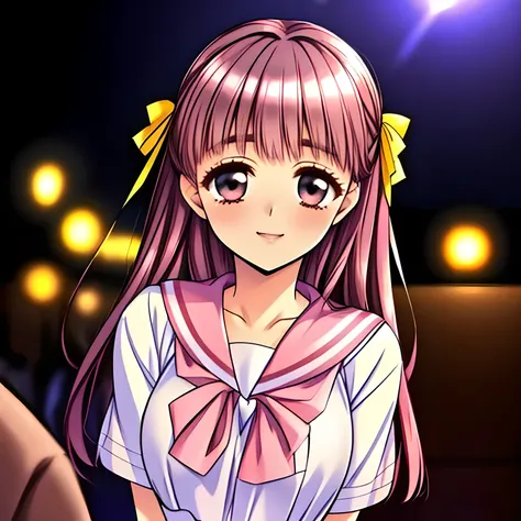 (highest quality, masterpiece:1.5), highest quality, High resolution, 1080p, 8K, (Too beautiful, purest neatest Sakuragi mai, Girl's love-story comic heroine, ((Too much beloved)) noble grown beautiful beautiful lady with detailed is in a darkness, control...