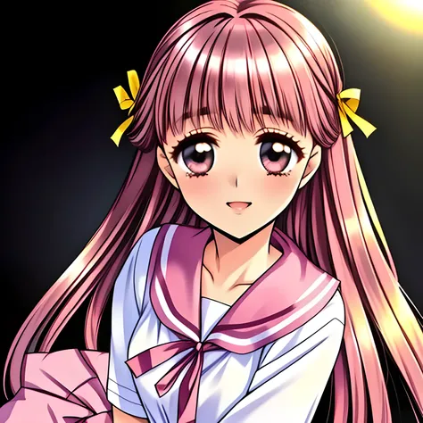 (highest quality, masterpiece:1.5), highest quality, High resolution, 1080p, 8K, (Too beautiful, purest neatest Sakuragi mai, Girl's love-story comic heroine, ((Too much beloved)) noble grown beautiful beautiful lady with detailed is in a darkness, control...