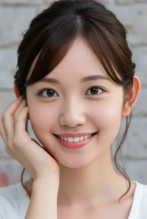 looking at viewer, beautiful skin, beautiful eyes, beautiful face, highly detailed eyes, make up, masterpiece, Super Details, Best lighting, Realistic and Realistic Pictures, high definition RAW color pictures, slightly smile, 田中瞳, Hitomi Tanaka, detailed,...
