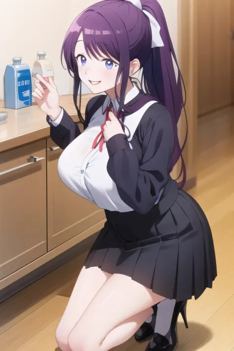 エプロン姿でWoman doing houseworkを描けますか,Woman cleaning floor,Woman doing housework,can you draw a woman in a ponytail, can you draw a woman in maid clothes,can you draw a woman doing housework, ,A woman with minimal clothes,The pleated micro mini skirt,beau...