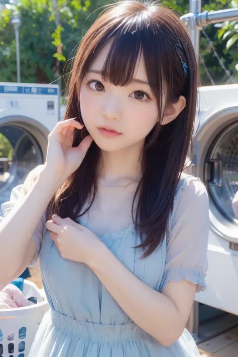 8k, raw photo, best quality, hires, realistic, photorealistic, extremely detailed 8k wallpaper, beautifully detailed eyes, finely detailed face,
 break 
professional lighting, bokeh,
 break 
perfectly anatomically correct:1.2,
 break 
blue sky, coastal ver...