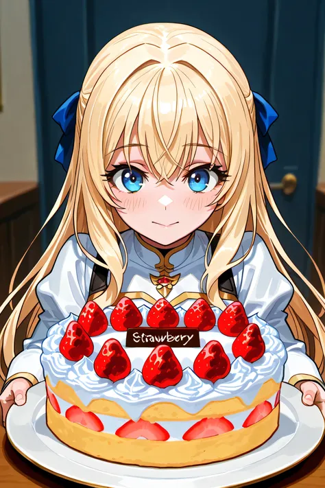 high quality, detailed, girl, Strawberry cakes,