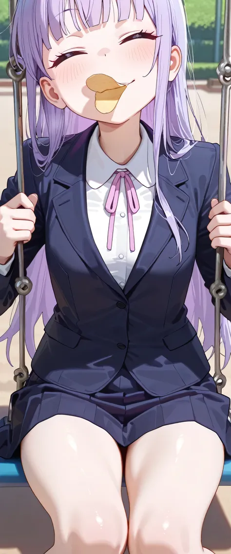 (beautiful girl: 1.3),Highest quality,8k,Highly detailed CG unit wallpaper,masterpiece:1.2,top-quality,Ultra-high resolution,RAW Photos,real texture skin,beautifully shaped butt,1girl,solo,Aoba SUZUKAZE,purple hair, long hair, small breasts,smile,Tilting h...