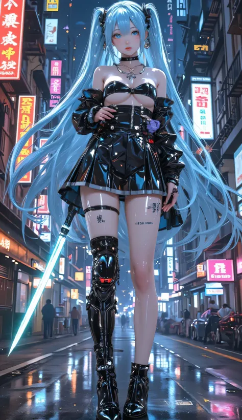 perfect proportions,masterpiece,Complex Details, Exquisite Face,Artwork,  best  ,Drag ground action with a mop,  Fantasy Style  ,Drag ground action with a mop8K CG壁紙。Cyberpunk Style。
Beautiful woman。 Perfect appearance ,perfect body。 fair skin ,Tall。smooth...