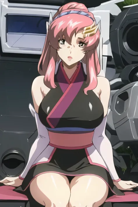 Big Breasts， smiling at the top of the image ，Smile Yan， please draw a more delicate expression，Accurate representation of hands and legs，  sleeveless thin uniform     ，my nipples are sharp、When wet, it becomes transparent ，big boobsをさらにさらにbig boobsに描いて下さい...