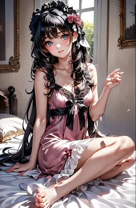 ((solo)), photorealism, super high resolution, Age Selection Accuracy Is High、Top Quality Masterpieces。 Anatomically Accurate Human Body Taken with a Cell Phone、((１womanhood))、Small Faces、small breasts、long leg、slim figure。 dark haired、long hair、Pinned ban...
