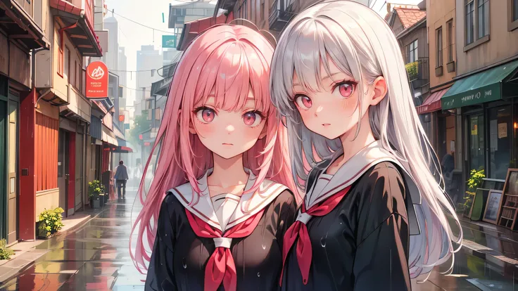 masterpiece, insanely detailed, best quality, hyper detailed, high quality, exquisite, detailed, beautiful, ultra detailed, FHD, Full-HD, absurdres, highres, 16K, female, intelligent, serious look, serious expression, standing, looking at viewer, long hair...