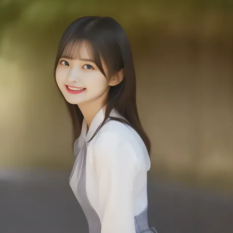 (highest quality, masterpiece, high resolution:1.2), 4K, (University Beauty Pageant Winner, Too beautiful (Japanese photo model) is laughing and looking at the viewer), (pure and neatest, grown with grace), (Shrinking violet charm), (Pristine white silk bl...