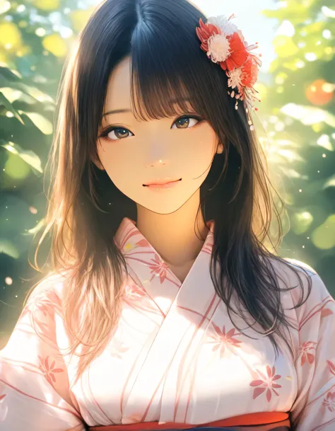 1girl, year 2019, upper body, summer, yukata, masterpiece, high score, great score, absurdres, 16k, Ultra detailed, (photorealistic : 0.5)