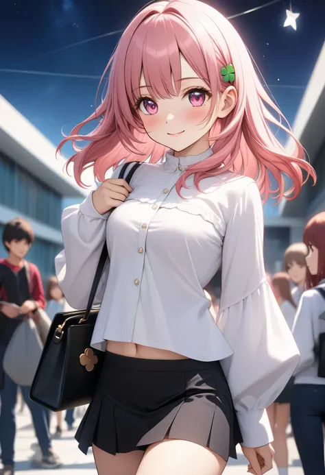 (masterpiece, best quality, high resolution, UHD, perfect pixels, depth of field, 4k, RTX, hdr))), old girl, Half body, slim body: 1.3, nice figure, short height, Beautiful anime girl, beautiful artistic style, anime character, ((little smile, childish gaz...