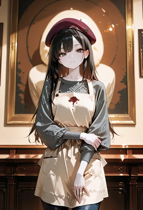 masterpiece, best quality, very aesthetic, absurdres, stylized, newest, depth of field, HDR, high contrast, sharp focus, 8k resolution, cinematic lighting,(lighting:0.2), 1girl, solo, perspective is slightly angled creating a sense of depth, long length bl...