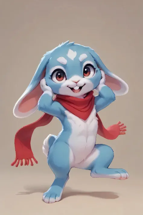 [Paint 3D Testing*] [Artist Style] -masterpiece,high quality, slight_chibi, KuroRabbi, rabbit, anthro, DTkr, furs, buckteeth, slender, blue fur, paw, animals(furry), feral,(furry), rabbit face,short limb, legs(furry), hands(furry), floppy ears(furry),darkr...