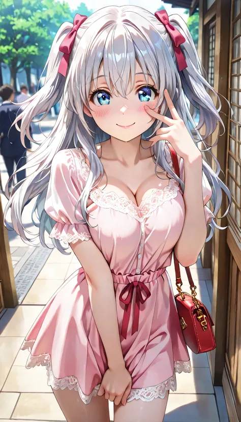 ((ultra-detailed)), (highly detailed CG illustration), (best quality:1.2), ultra-highly detailed, colorful composition, artistic photoshoot, 1girl, solo focus, upper body, moe anime character, girl, dainty structure, face, round face, rounded chin:1.2, s...