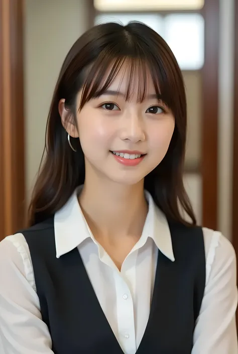       Super Real ,       photorealistic   ,    (Full body image:1.5),  She looks so happy      , shadow,           Global Illumination          , Alone, (Japanese woman in her 20s :1.5),      so beautiful、     cute smile ,    Slim,    brown hair ，　beautifu...
