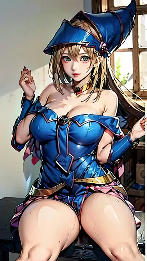 魔法使いが帽子をTake it off and put it on the table、Take it off and put it on the table、cute、 is the laboratory 、There are a lot of experimental tools、big boobs、Take off your hat、Take off your hat