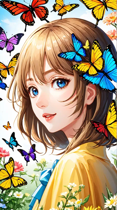 highdefinition images,front-end、butterfly々Create a vertical frame of、Design your own frame