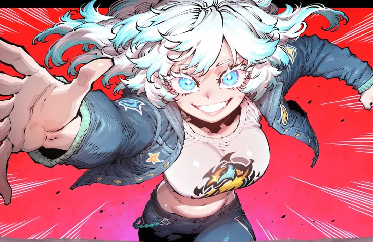expressive eyes, expressive (bright blue) eyes, detailed eyes, anime eyes, douyin eyes, high detail eyes, multicolored iris, detailed iris,long eyelashes,big white eyelashes, full lashes,Glowing, glowing eyes,Lightrider in Casual Style from fortnite,curvy ...