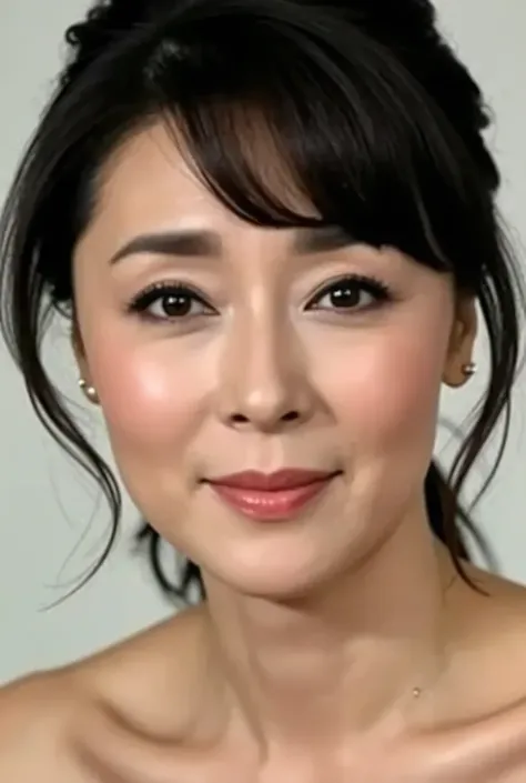 looking at viewer, beautiful skin, beautiful eyes, beautiful face, highly detailed eyes, full make up, short straight black hair with bangs, masterpiece, Super Details, Best lighting, Realistic and Realistic Pictures, high definition RAW color pictures, sl...