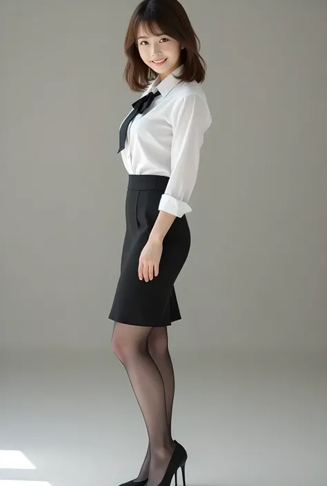       Super Real ,       photorealistic   ,    (Full body image:1.5),  She looks so happy      , shadow,           Global Illumination          , Alone, (Japanese woman in her 20s :1.5),      very beautiful、     cute smile ,    Slim,    brown hair ，　beauti...