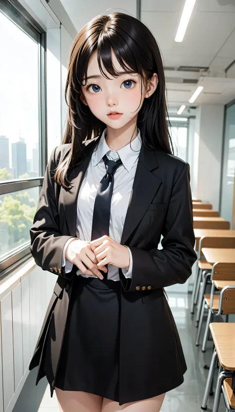 S,制服,Line up quietly before entering the claSSroom, 女の子,かわいい, MaSterpiece, DetailS