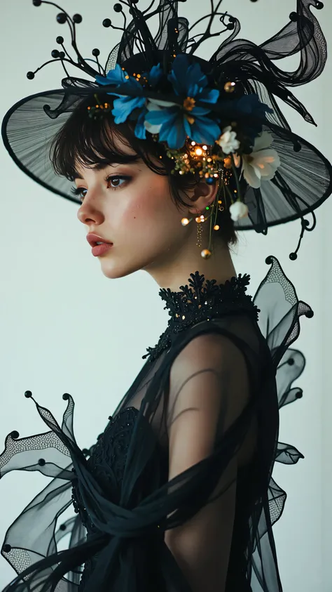 by David Downton,  (iconic , Dark Fantasy but extremely beautiful:1.4), (intricate details, masterpiece, best quality:1.4) , 
Double Exposure photography, double image ghost effect, image combination, double exposure style, looking at viewer, dynamic pose,...