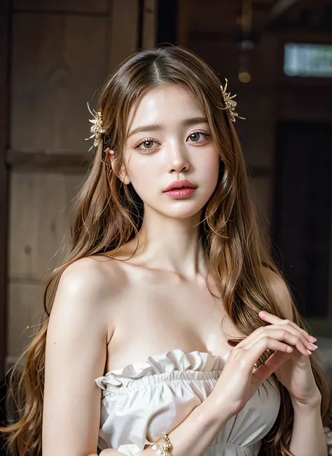 personagem original, ethereal beauty, aesthetic, Obra-prima, melhor qualidade, high eye clarity , critically impeccable, sharp image , cabelo estilizado, cabelo longo, cabelo macio, Retrato completo, Pixels altos, rosto perfeito, olhos perfeitos, Rosto Bo...