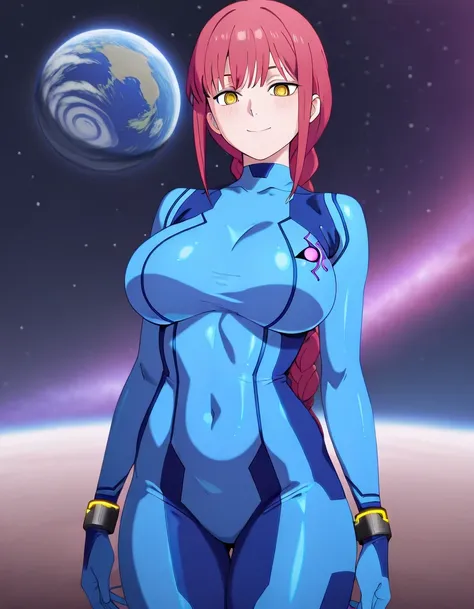 傑作、best quality、best resolution、best image quality、amazing quality、 very aesthetic、 absurdres、anime coloring、anime screencap、1woman、makima、<lora:chainsawman-makima-s1-illustriousxl-lora-nochekaiser:1>、makima、solo、red hair、yellow eyes、long hair、bangs、braide...