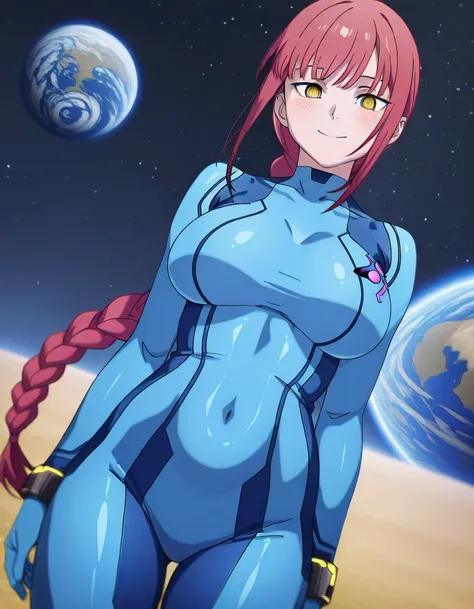 傑作、best quality、best resolution、best image quality、amazing quality、 very aesthetic、 absurdres、anime coloring、anime screencap、1woman、makima、<lora:chainsawman-makima-s1-illustriousxl-lora-nochekaiser:1>、makima、solo、red hair、yellow eyes、long hair、bangs、braide...