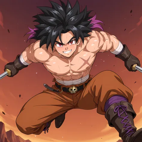 (high rear angle, extreme_close-up), ((epic anime scene, 1man, air pressure attack, epic battle scene):1.10), (Chrono Trigger anime style:1.15, anime style warm colors, ultra quality, full HD, 4K quality, perfectly detailed eyes, rich scenery details, ultr...