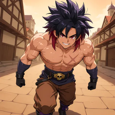 (high rear angle, extreme_close-up), ((epic anime scene, 1man, air pressure attack, epic battle scene):1.10), (Chrono Trigger anime style:1.15, anime style warm colors, ultra quality, full HD, 4K quality, perfectly detailed eyes, rich scenery details, ultr...