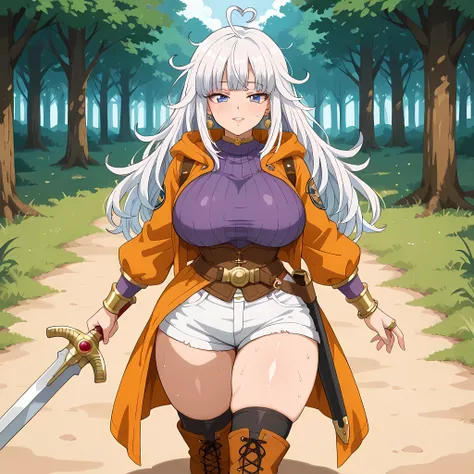 (high side angle), ((walking through the medieval city, Chrono Trigger anime style kingdom):1.15), (Chrono Trigger anime style:1.15, anime style warm colors, ultra quality, full HD, 4K quality, perfectly detailed eyes, rich scenery details, ultra facial de...