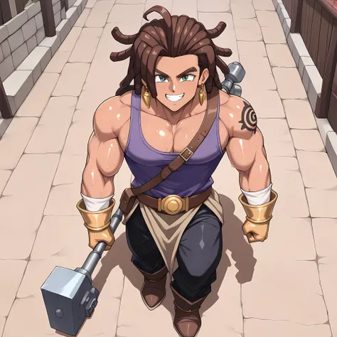 ((epic walking scene, tilted art, scenery from above, high side angle, full body)), ((walking through medieval city, Chrono Trigger anime style kingdom, 1 man, solo):1.15), (Chrono Trigger anime style:1.15, anime style warm colors, ultra quality, full HD, ...