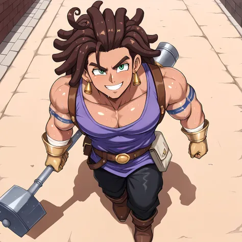 ((epic walking scene, tilted art, scenery from above, high side angle, full body)), ((walking through medieval city, Chrono Trigger anime style kingdom, 1 man, solo):1.15), (Chrono Trigger anime style:1.15, anime style warm colors, ultra quality, full HD, ...