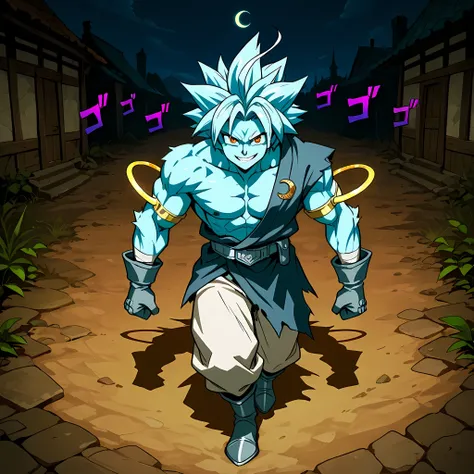 ((epic walking scene, high side angle, full body)), ((walking through a medieval town, anime style kingdom, 1man, solo):1.15), (Chrono Trigger anime style warm colors, ultra quality, full HD, 4K quality, perfectly detailed eyes, rich scenery details, ultra...