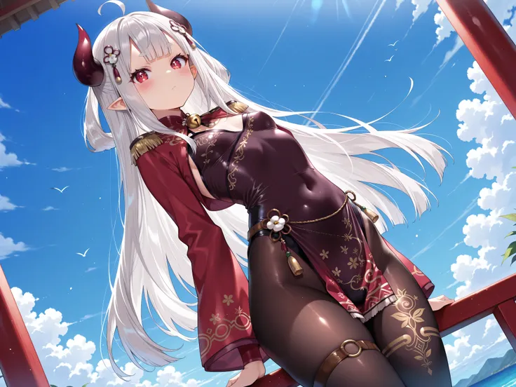 solo,masterpiece,best quality, amazing quality, highres, absurdres, very aesthetic, high resolution, ultra detailed, perfect details,(masterpiece, detailed:1.2),nijinaraka,small breasts,red eyes,diamond-shaped pupils,symbol pupils,short eyebrows,grey hair,...