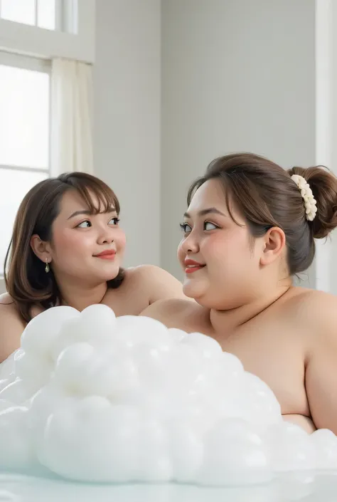 2 Ssbbw, CREATE ANIME CARTOON 3D PHOTO, "A highly realistic, ultra-detailed portrait of a woman relaxing in a bubble bath, captured in the best settings of a SONY A7R with a fast prime lens (f/1.8). The scene features a minimalist bathroom with soft, natur...