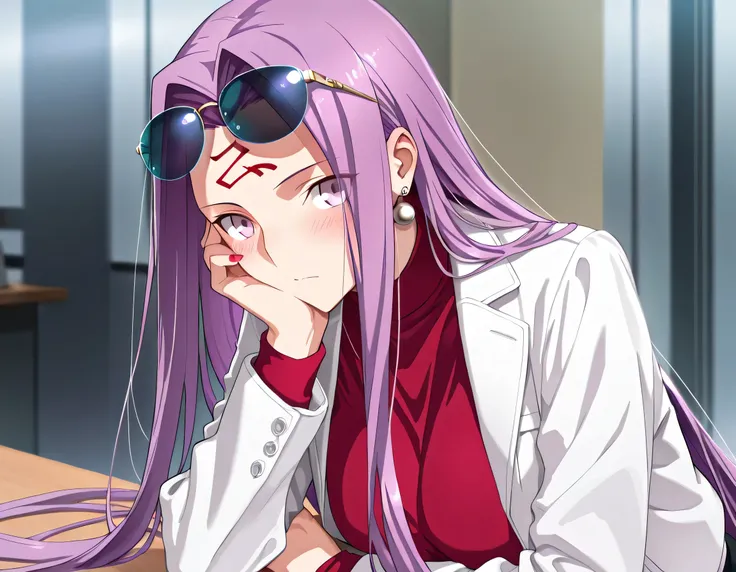 (masterpiece),(best quality),(ultra-detailed),(best illustration),(best shadow),(absurdres),(detailed background),(very aesthetic),fsn_ubw_style, medusa (fate), medusa (rider) (fate), purple hair, forehead mark, very long hair, (forehead:0.8), purple eyes,...