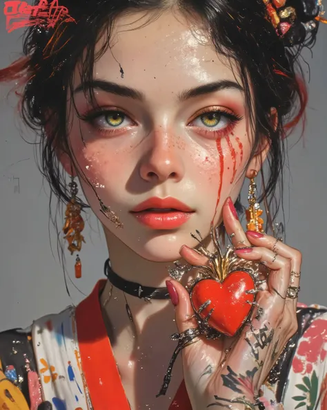 Midjourney_Whisper,A hyper-realistic portrait of a stunning supermodel, featuring a beautifully detailed face with captivating eyes and a serene expression,The image showcases her natural beauty, focusing on her flawless skin and delicate features, con un ...