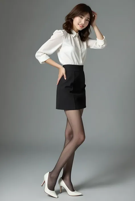       Super Real ,       photorealistic   ,    (Full body image:1.5),  she looks so happy      , shadow,           Global Illuminations          , Alone, (japanese women in their 20s :1.5),      very beautiful、     cute smile ,    Slim,    brown hair ，　bea...