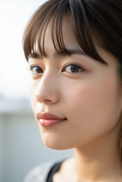 looking at viewer, beautiful skin, beautiful eyes, beautiful face, highly detailed eyes, make up, masterpiece, Super Details, Best lighting, Realistic and Realistic Pictures, high definition RAW color pictures, slightly smile, haruna,