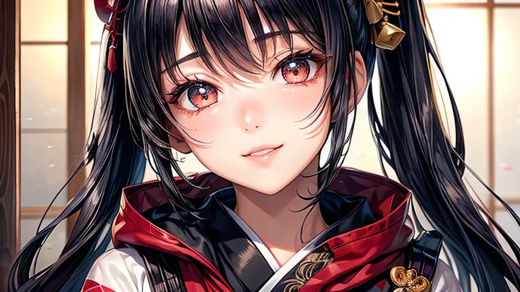 Beautiful Japanese women drawn in the highest quality manga。Her eyes are expressive、has a perfect face。She has the charm of a cute anime character.、wearing a beautiful Japanese kimono。The kimono has a dragon embroidered on it.、Features black and red colors...