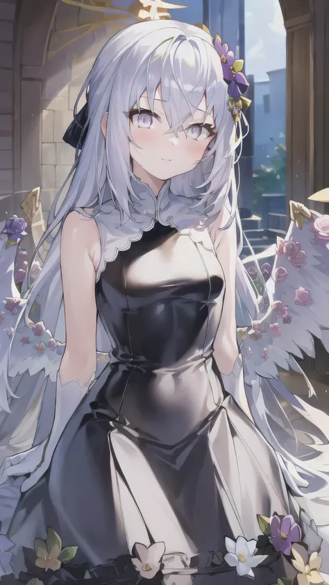 a girl,16 years old,long hair, bangs, White头发, hair between eyebrows, 's eyes:(1.5), (中的Chest:1.2),
rest 锁骨, Wedding Dress,veil,wedding,red dress,flower,The skirt is broken,black socks,black over-the-knee socks,black gloves,Boots,Anatomy,Chest,White,
W...