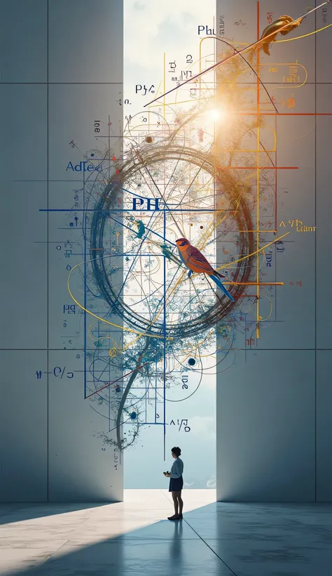 A post that suggests and symbolizes mathematics with an equation and includes numbers, alpha and beta symbols, and mathematical sentences, which suggests that it is related to mathematics.