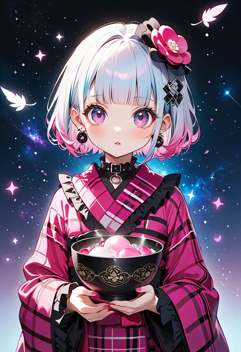 Front face facing the viewer、the cutest girl in the world、1girl,pretty face、Babyface、large eyes、Expressive、(((top quality、最高masterpiece、Super Detailed、High precision in selection、CG、winning work)))、(masterpiece,top quality),(((white and pink goth spunk、cut...