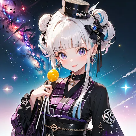 Front face facing the viewer、the cutest girl in the world、1girl,pretty face、Idol、Babyface、big eyes、Smile Yan、(((top quality、最高masterpiece、Super Detailed、High precision in selection、CG、winning work)))、(masterpiece,top quality),(((white goth spank、cute gothi...