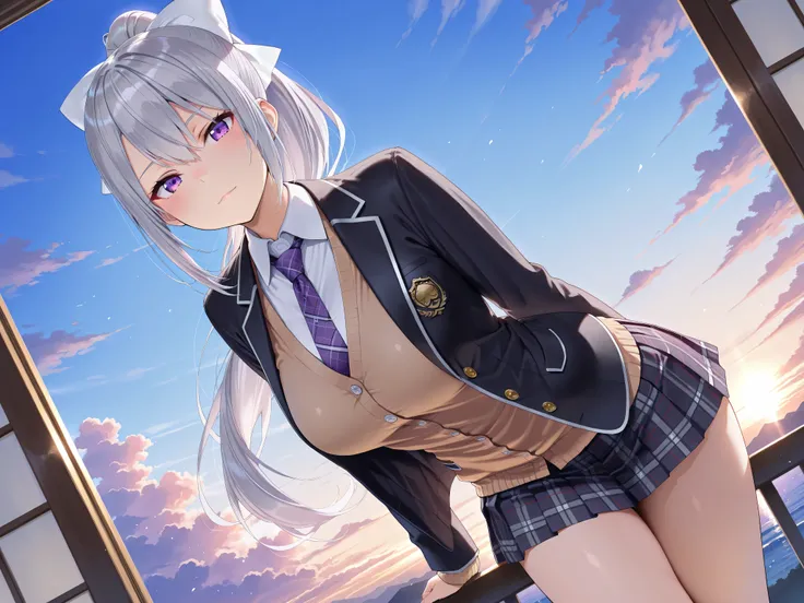 solo,masterpiece,best quality,super fine illustration、finely detail 、clear picture、UHD、HDR, amazing quality, highres, absurdres, very aesthetic, high resolution, ultra detailed, perfect details,nijikaede,purple eye,grey hair,long eyelashes,long hair,ponyta...
